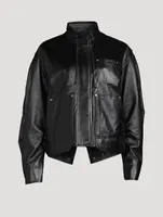 Leather Bomber Jacket