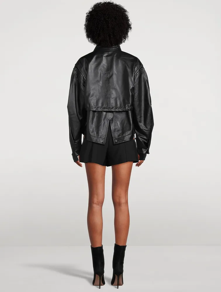 Leather Bomber Jacket