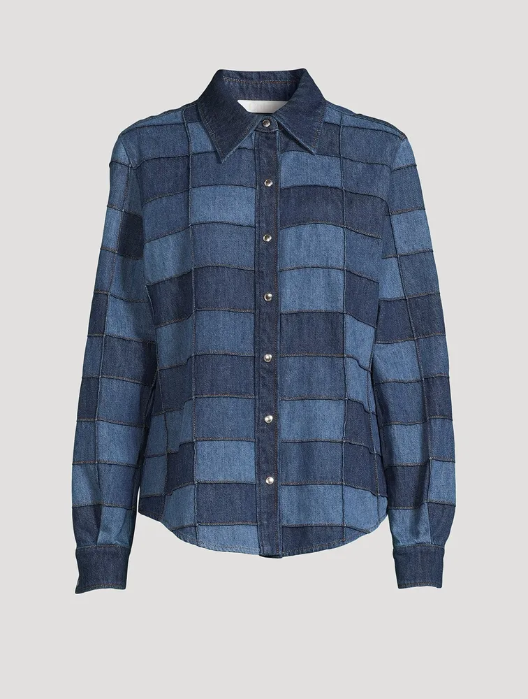 Patchwork Denim Shirt