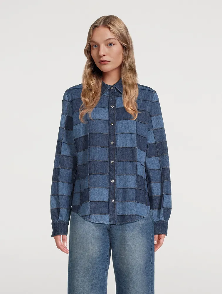 Patchwork Denim Shirt