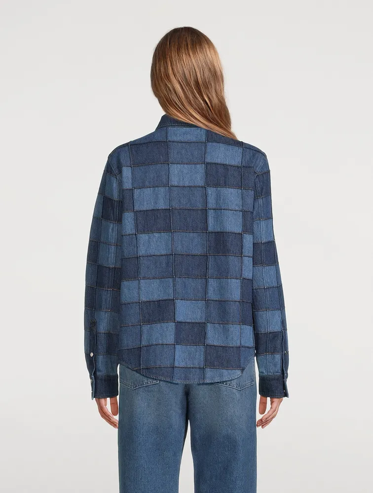 Patchwork Denim Shirt