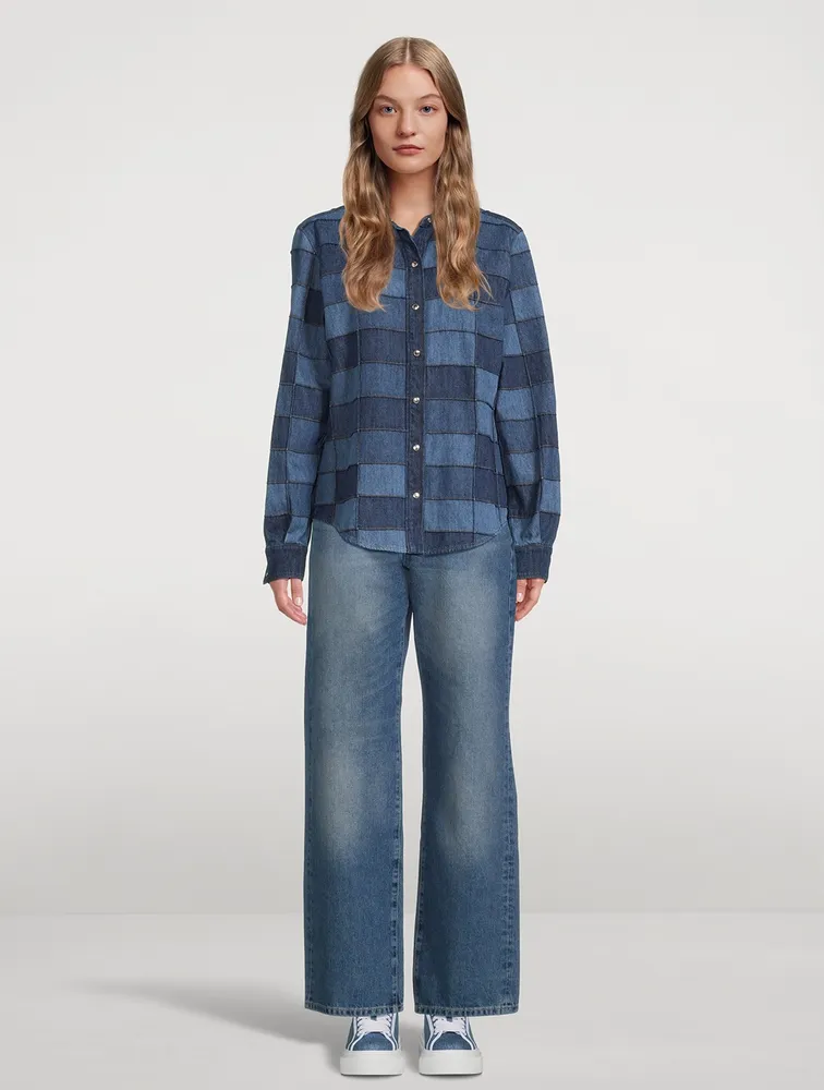 Patchwork Denim Shirt
