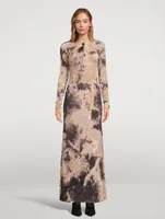 Etta Printed Cut-Out Gown