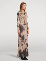 Etta Printed Cut-Out Gown