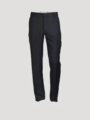 Wool And Mohair Tailored Cigarette Pants