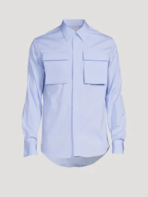 Cotton Shirt With Military Pocket