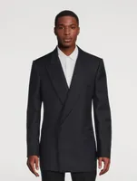 Wool And Mohair Jacket With Large Lapel
