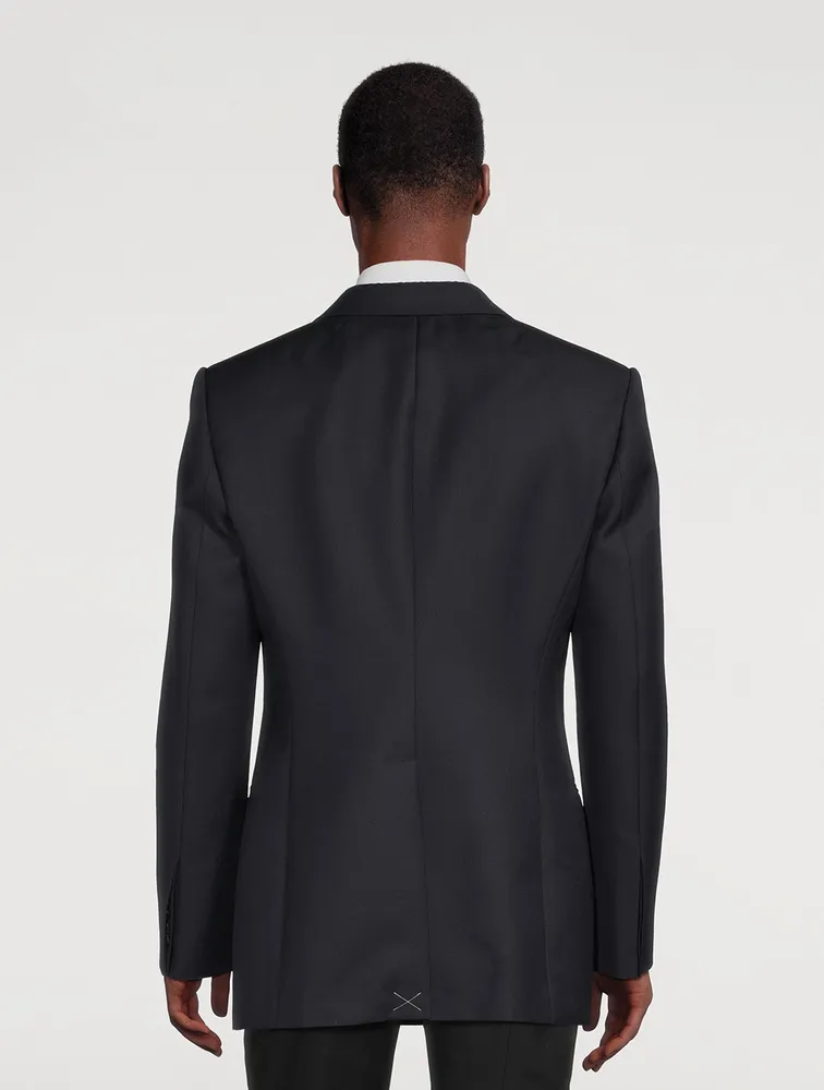 Wool And Mohair Jacket With Large Lapel