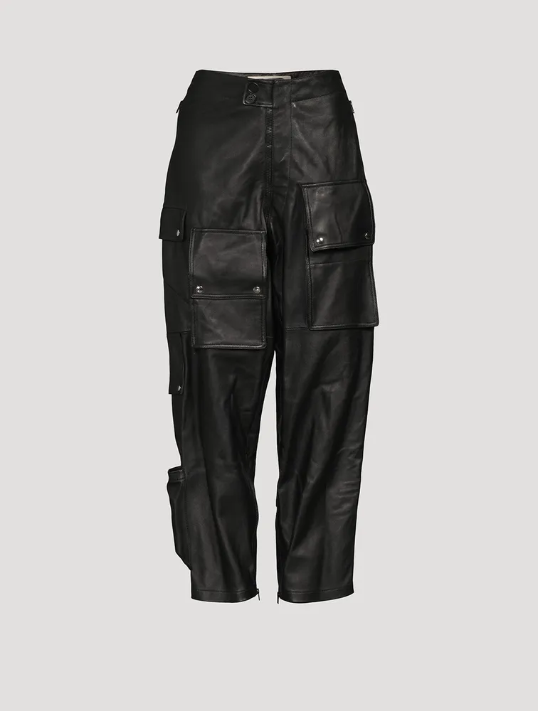 Leather Cargo Trousers