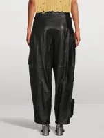 Leather Cargo Trousers