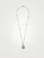 Moon Door Pendant Necklace With Pavé Sapphire