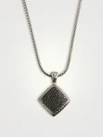 Classic Chain Pendant Necklace With Black Spinel