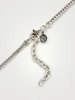 Classic Chain Pendant Necklace With Black Spinel