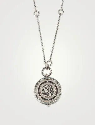 Moon Door Pendant Necklace With Mother-Of-Pearl