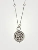 Moon Door Pendant Necklace With Mother-Of-Pearl