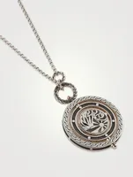 Moon Door Pendant Necklace With Mother-Of-Pearl