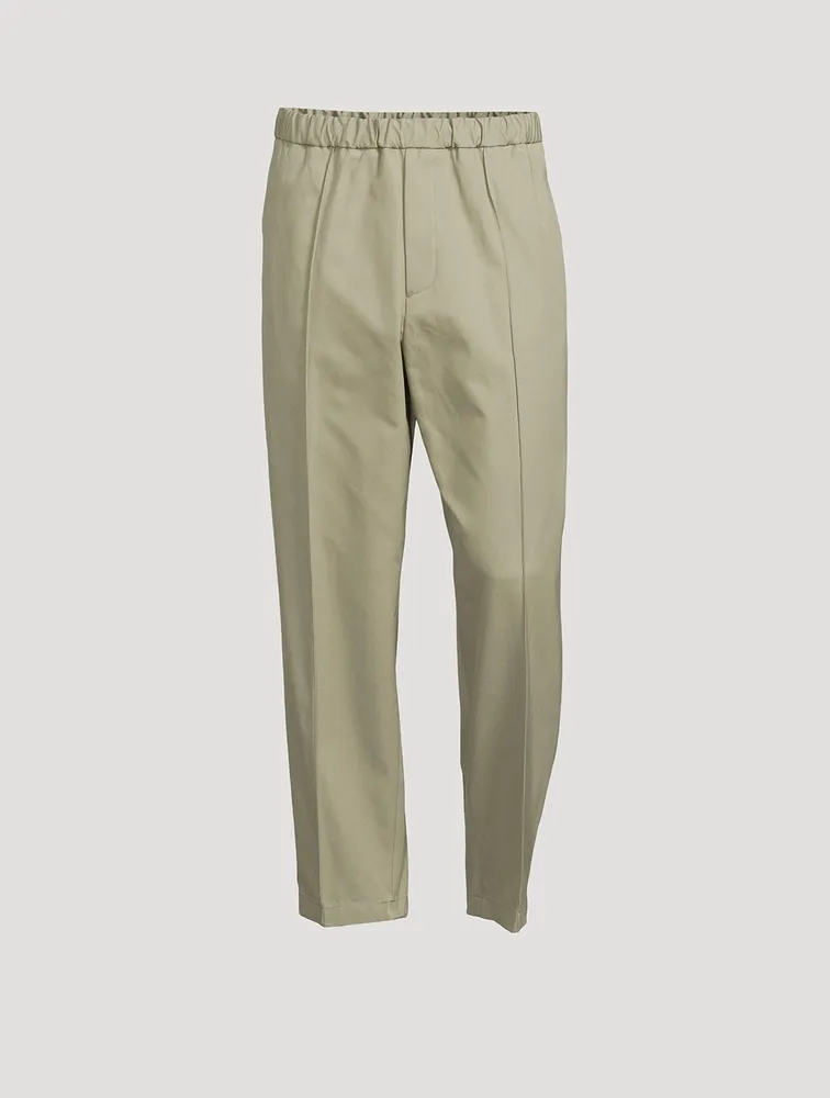 Cotton Straight-Leg Pants