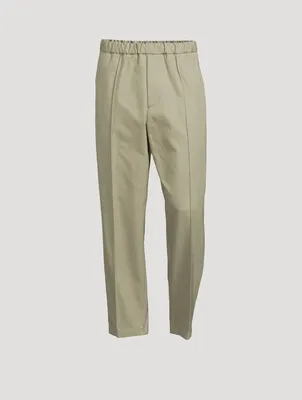 Cotton Straight-Leg Pants