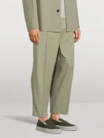 Cotton Straight-Leg Pants