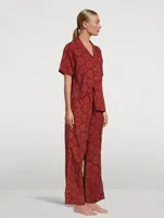 Desmond & Dempsey x Ōshadi Cuban Long Pajama Set Helios Print