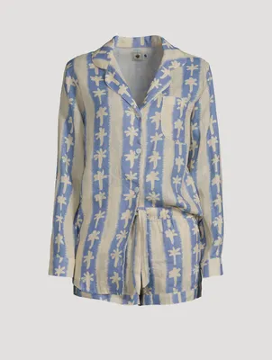Signature Linen Set Palm Stripe