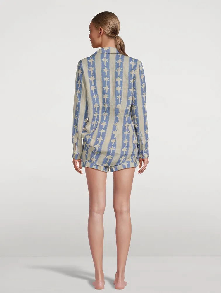 Signature Linen Set Palm Stripe