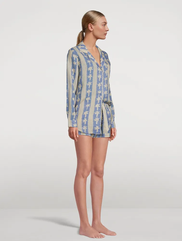 Signature Linen Set Palm Stripe
