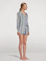 Signature Linen Set Palm Stripe