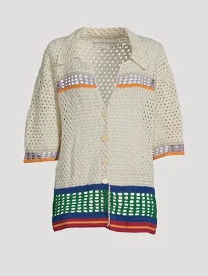 Zippy Crochet Short-Sleeve Shirt