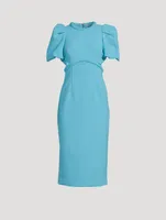 Michelle Puff-Sleeve Midi Dress