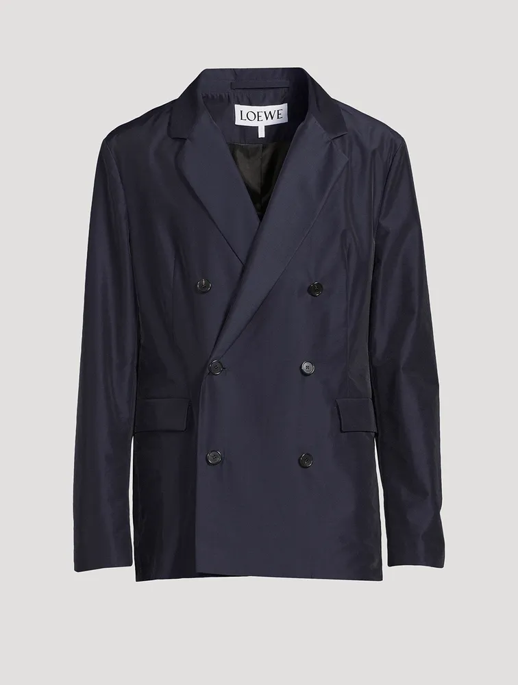 Wool-Blend Double-Breasted Jacket