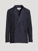 Wool-Blend Double-Breasted Jacket