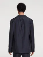 Wool-Blend Double-Breasted Jacket