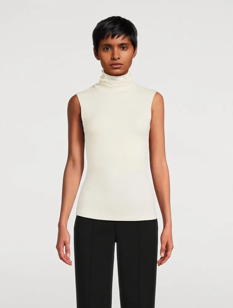 Second Skin Sleeveless Turtleneck Top