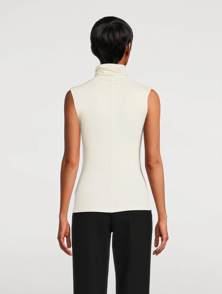 Second Skin Sleeveless Turtleneck Top