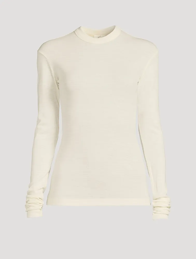 Jersey Wool Long-Sleeve T-Shirt