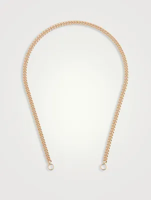 14K Gold Heavy Curb Chain Necklace