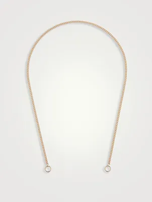 14K Gold Not So Heavy Curb Chain Necklace