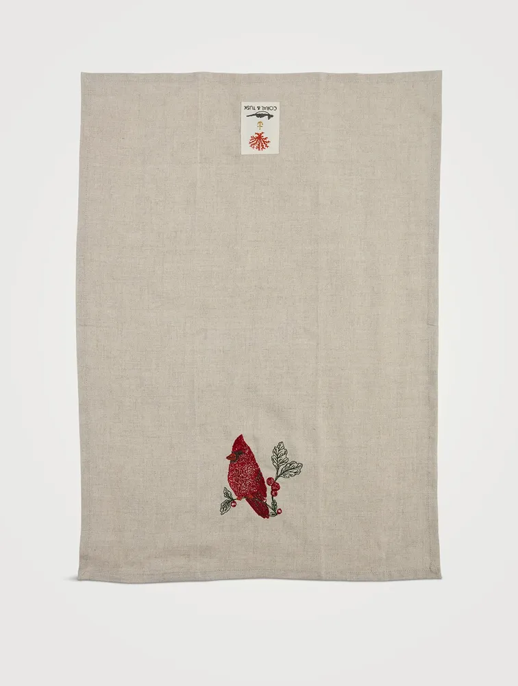 Red Cardinal Tea Towel