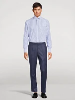 Thornhill Linen And Cotton Shirt Striped Print