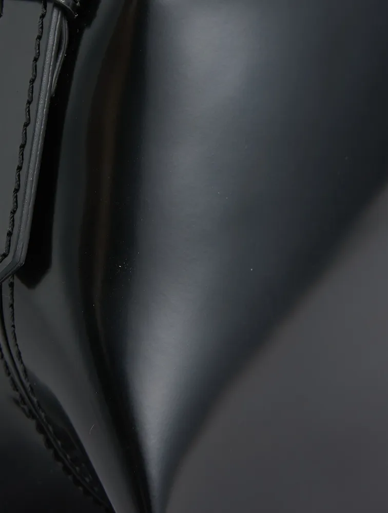Dulce Semi-Patent Leather Shoulder Bag