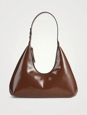 Amber Semi Patent-Leather Shoulder Bag