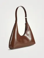 Amber Semi Patent-Leather Shoulder Bag