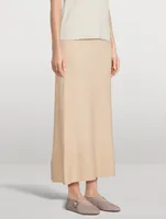 Kael Bouclé Cashmere Midi Skirt