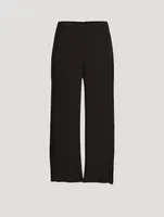 Hatching Pleats Pants