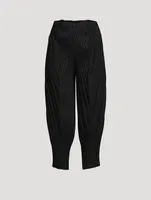 Linen-Like Pleats Pants