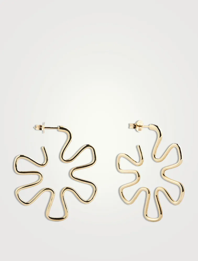 9K Gold B Earrings