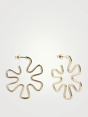 9K Gold B Earrings