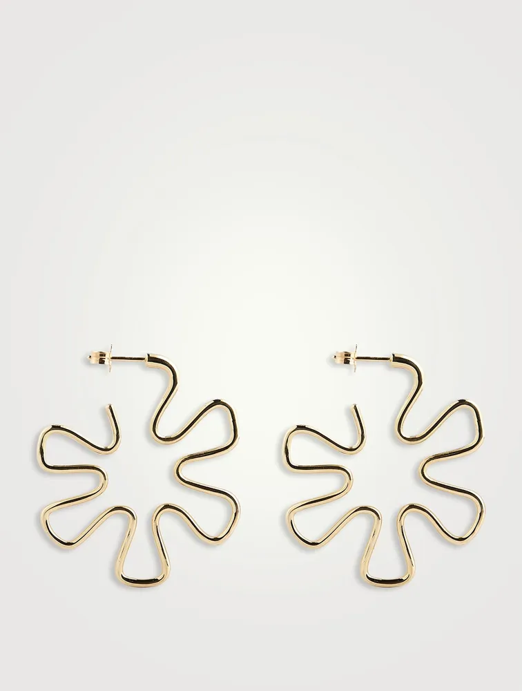 9K Gold B Earrings