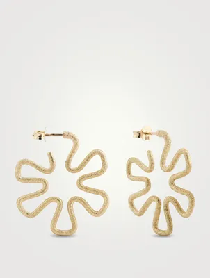 Medium 9K Gold B Earrings